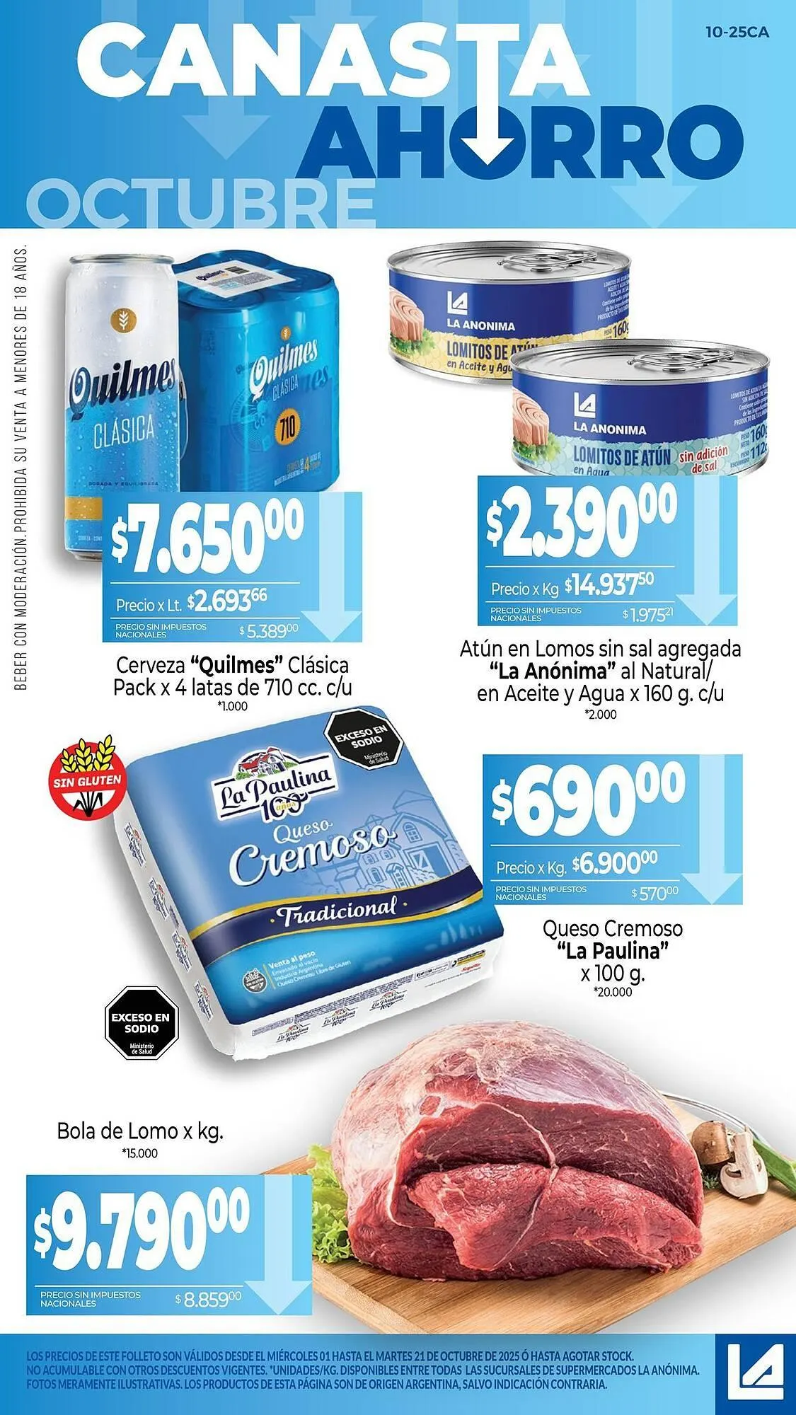 Ofertas de Catálogo La Anonima 1 de octubre al 21 de octubre 2025 - Página 1 del catálogo