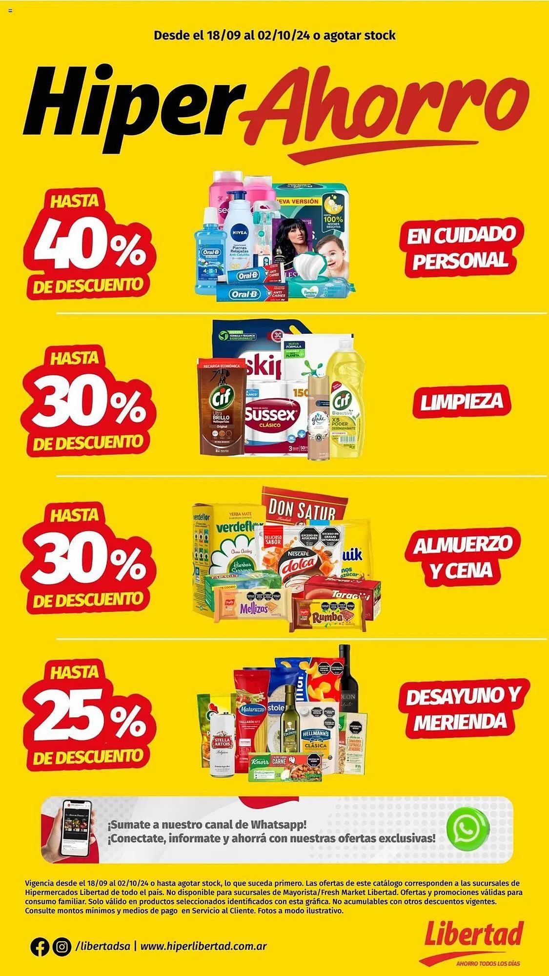 Ofertas de Catálogo Hipermercado Libertad 18 de septiembre al 2 de octubre 2024 - Página 1 del catálogo