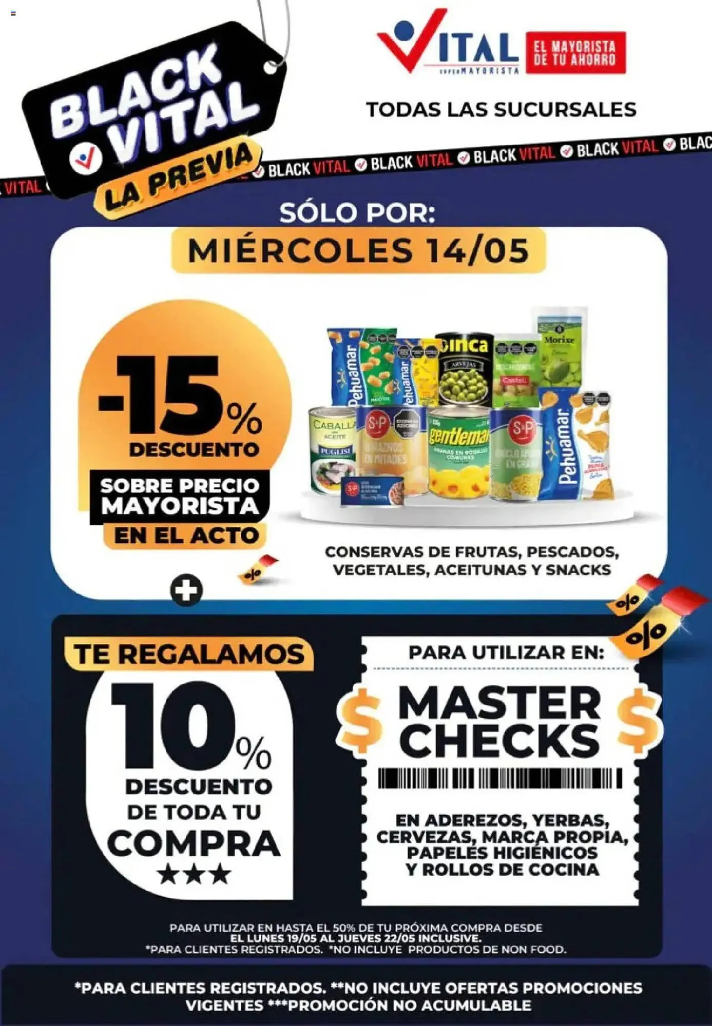 Ofertas de Catálogo Supermayorista Vital 14 de mayo al 15 de mayo 2025 - Página 1 del catálogo