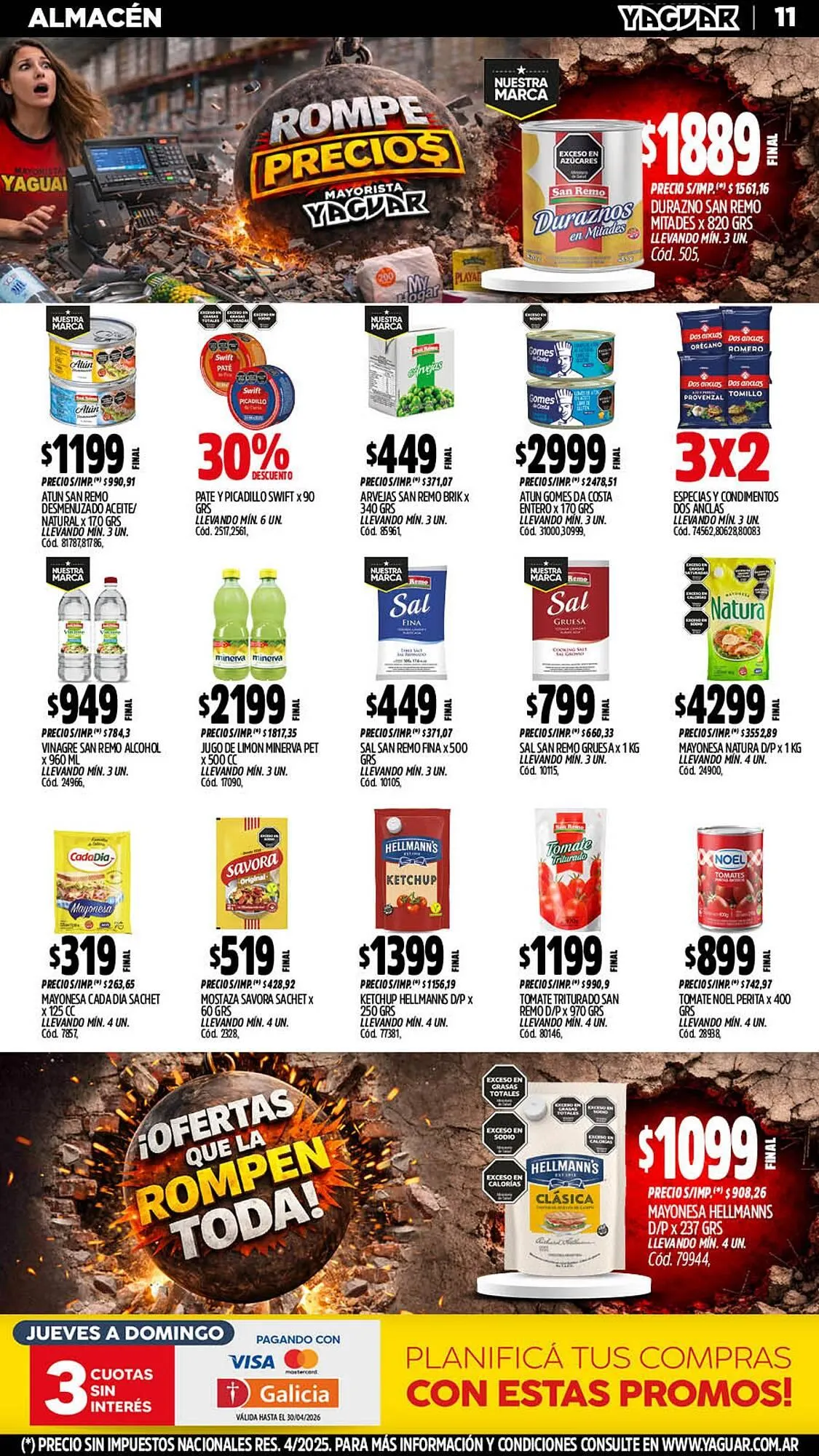 Ofertas de Catálogo Supermercados Yaguar 13 de abril al 19 de abril 2026 - Página 11 del catálogo