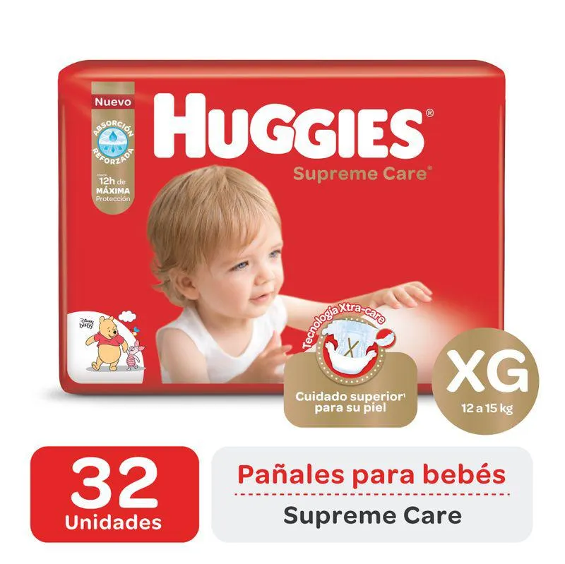Pañales Supreme XG Jumbo Huggies 32 Ud.