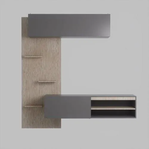 Rack flotante RW-GBAL para tv báltico y gris grafito EMC