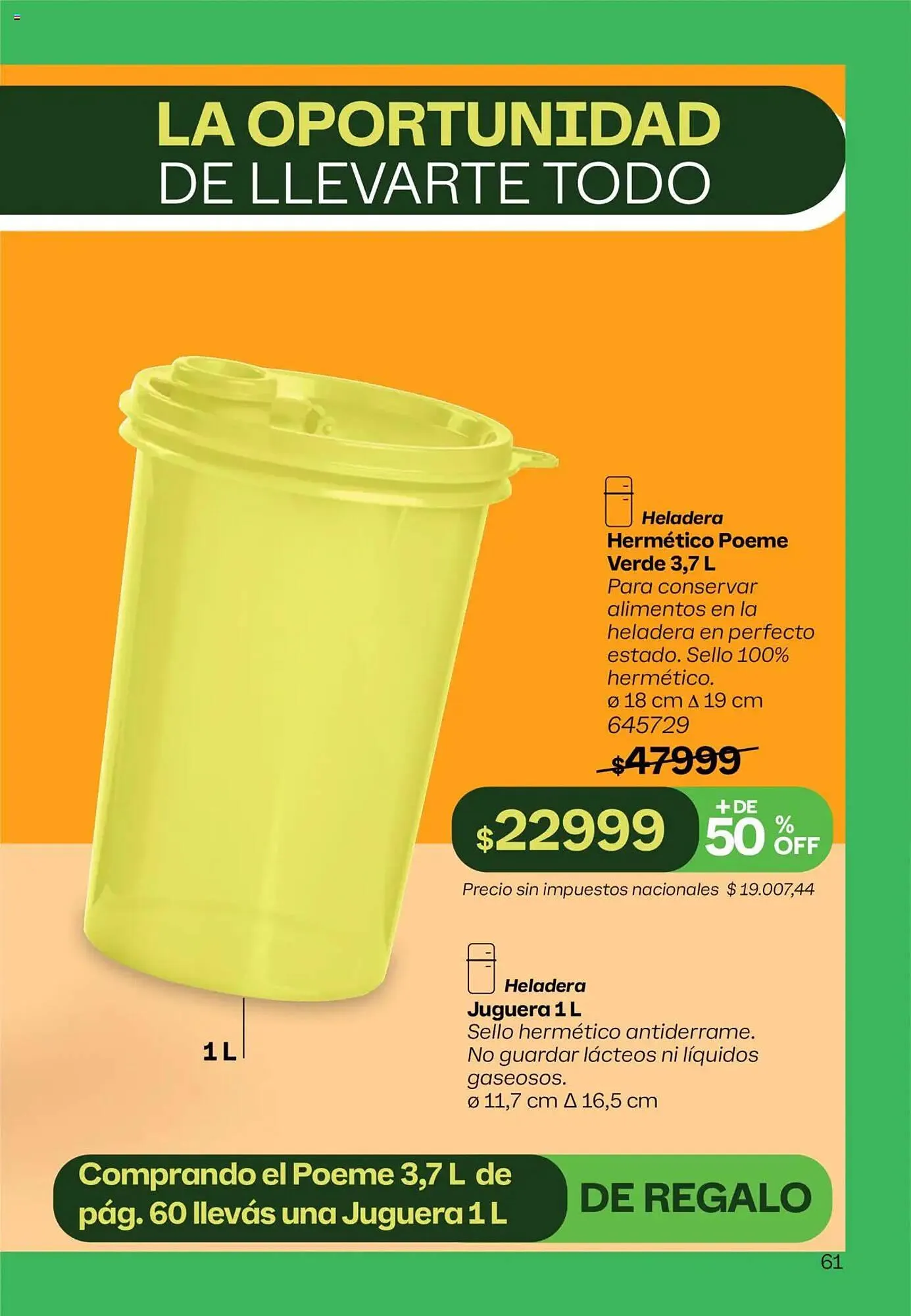 Ofertas de Catálogo Tupperware 23 de julio al 6 de agosto 2025 - Página 62 del catálogo