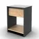 Mesa de luz Niza con 1 cajón roble y gris