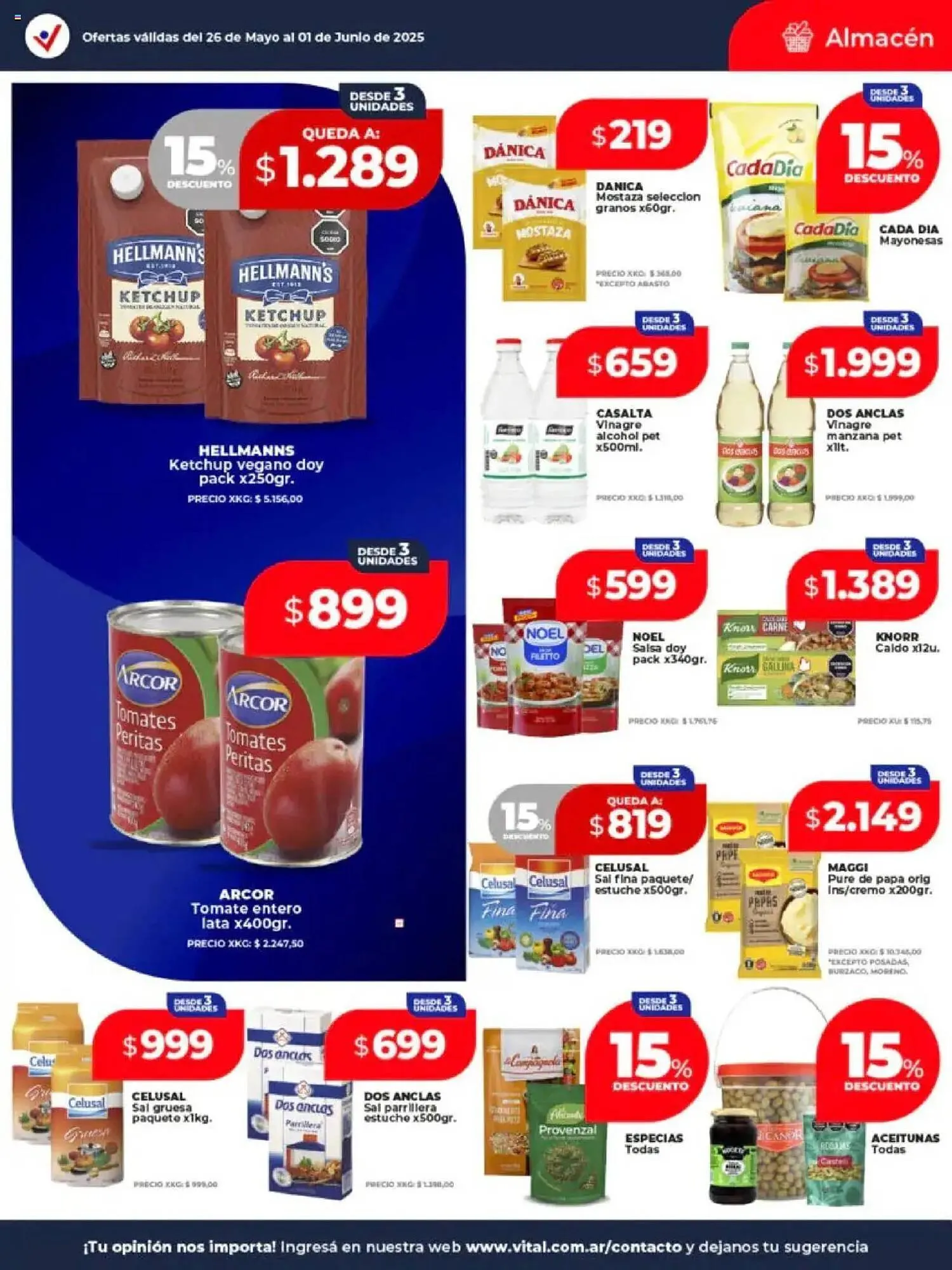 Ofertas de Catálogo Supermayorista Vital 26 de mayo al 2 de junio 2025 - Página 22 del catálogo