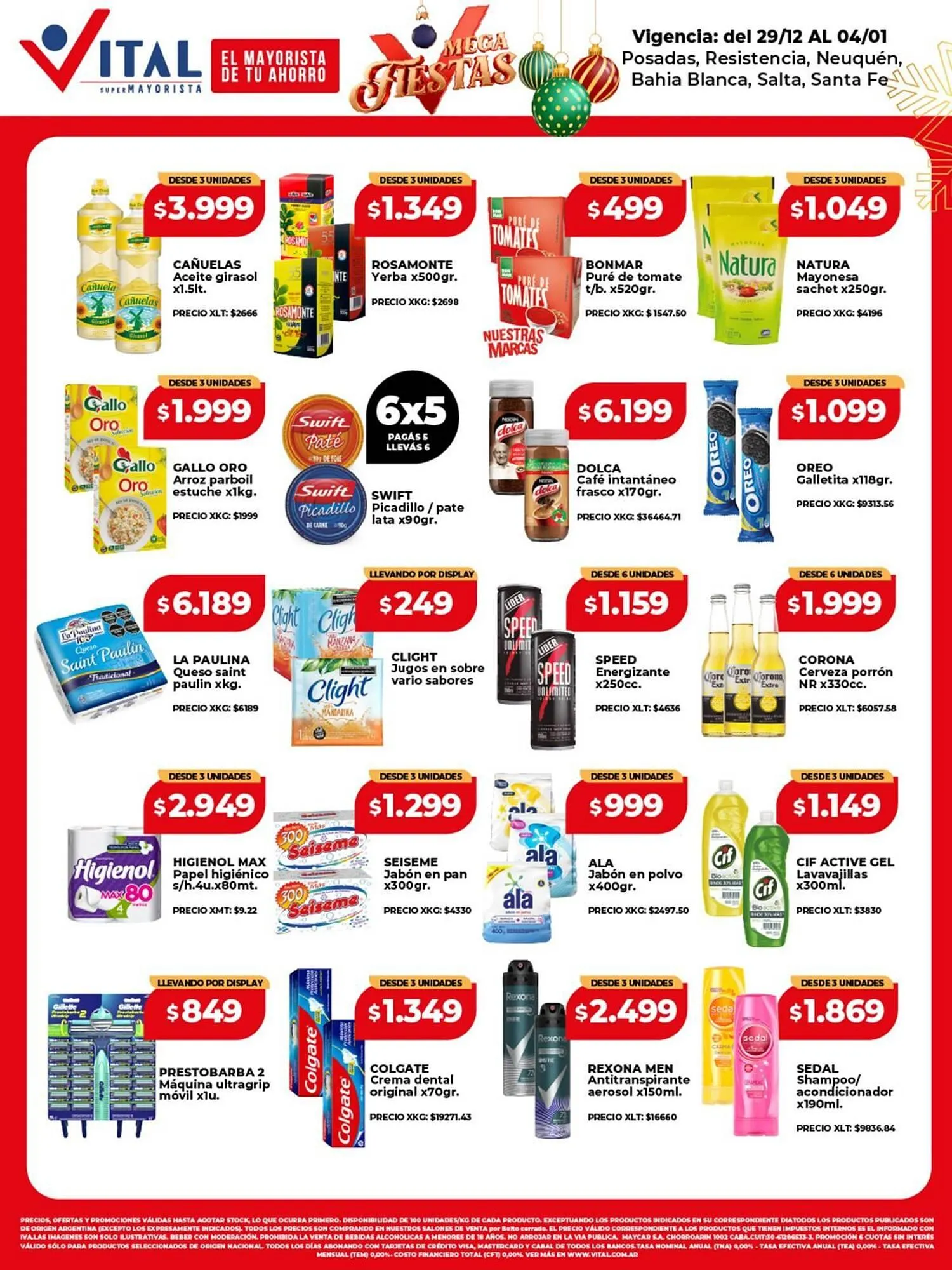 Ofertas de Catálogo Supermayorista Vital 29 de diciembre al 4 de enero 2026 - Página 1 del catálogo