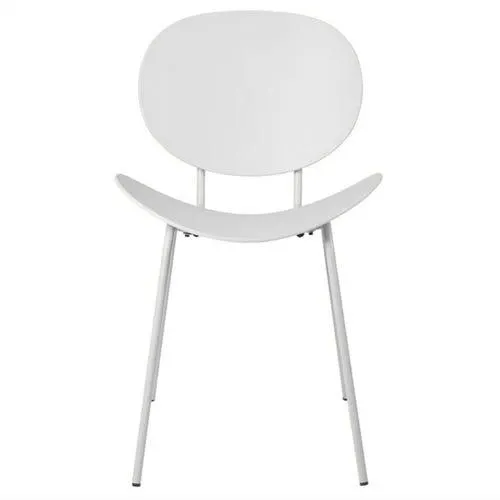Silla Concept de comedor blanco patas metal Makom