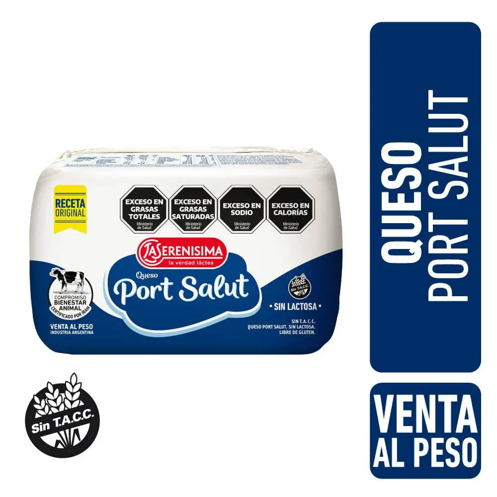 Queso Port Salut Sin Lactosa Paquete X Kg La Serenisima