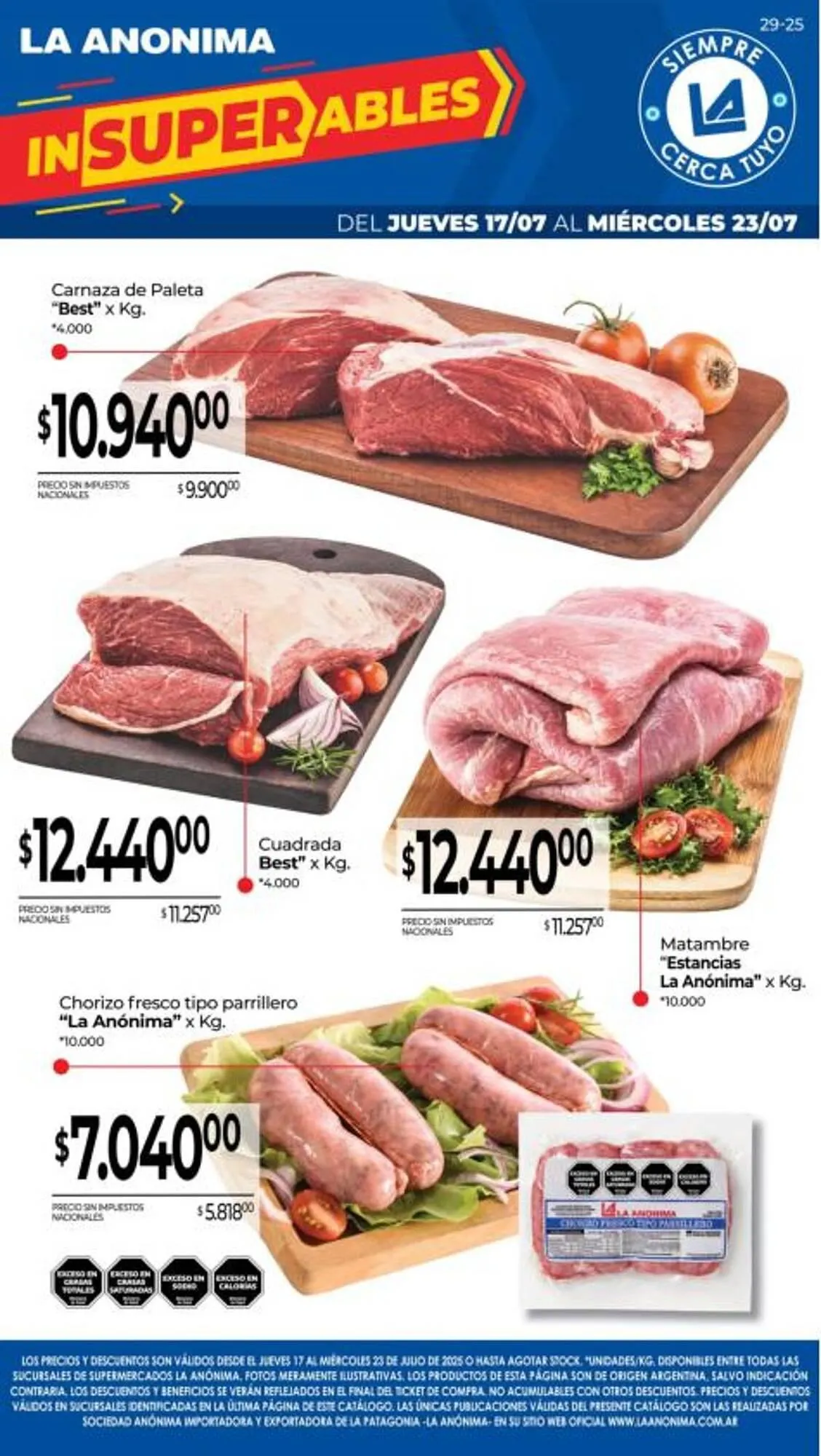 Ofertas de Catálogo La Anonima 17 de julio al 23 de julio 2025 - Página 1 del catálogo