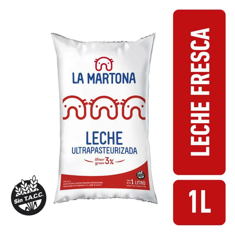 Leche Entera Ultrapasteurizada Sache La Martona 1 Lt.