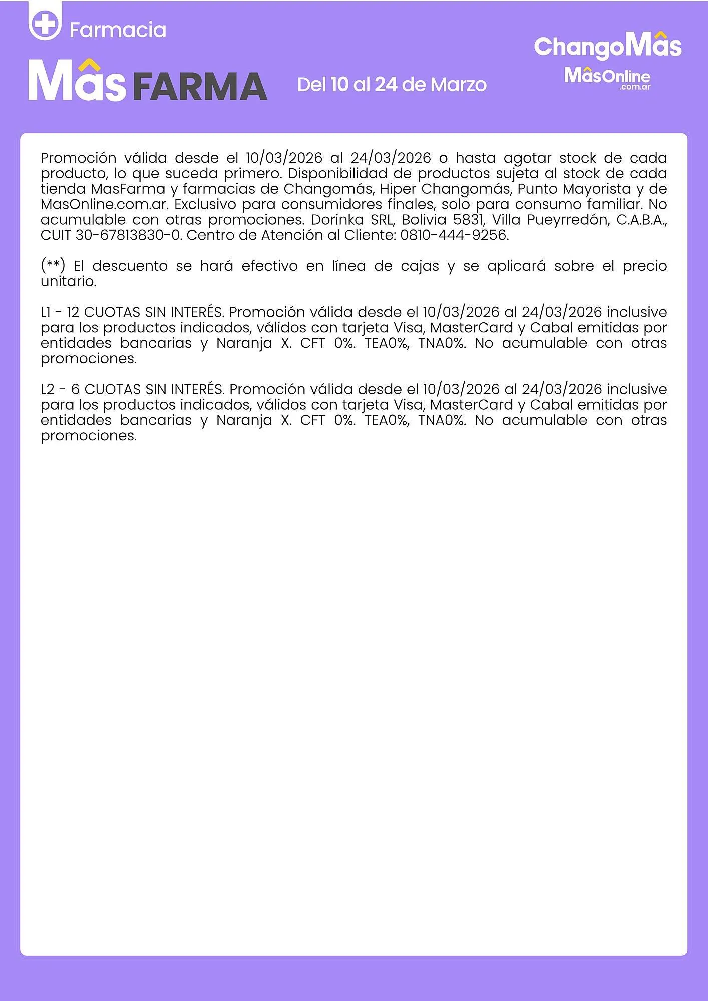 Ofertas de Catálogo Changomas 10 de marzo al 24 de marzo 2026 - Página 6 del catálogo
