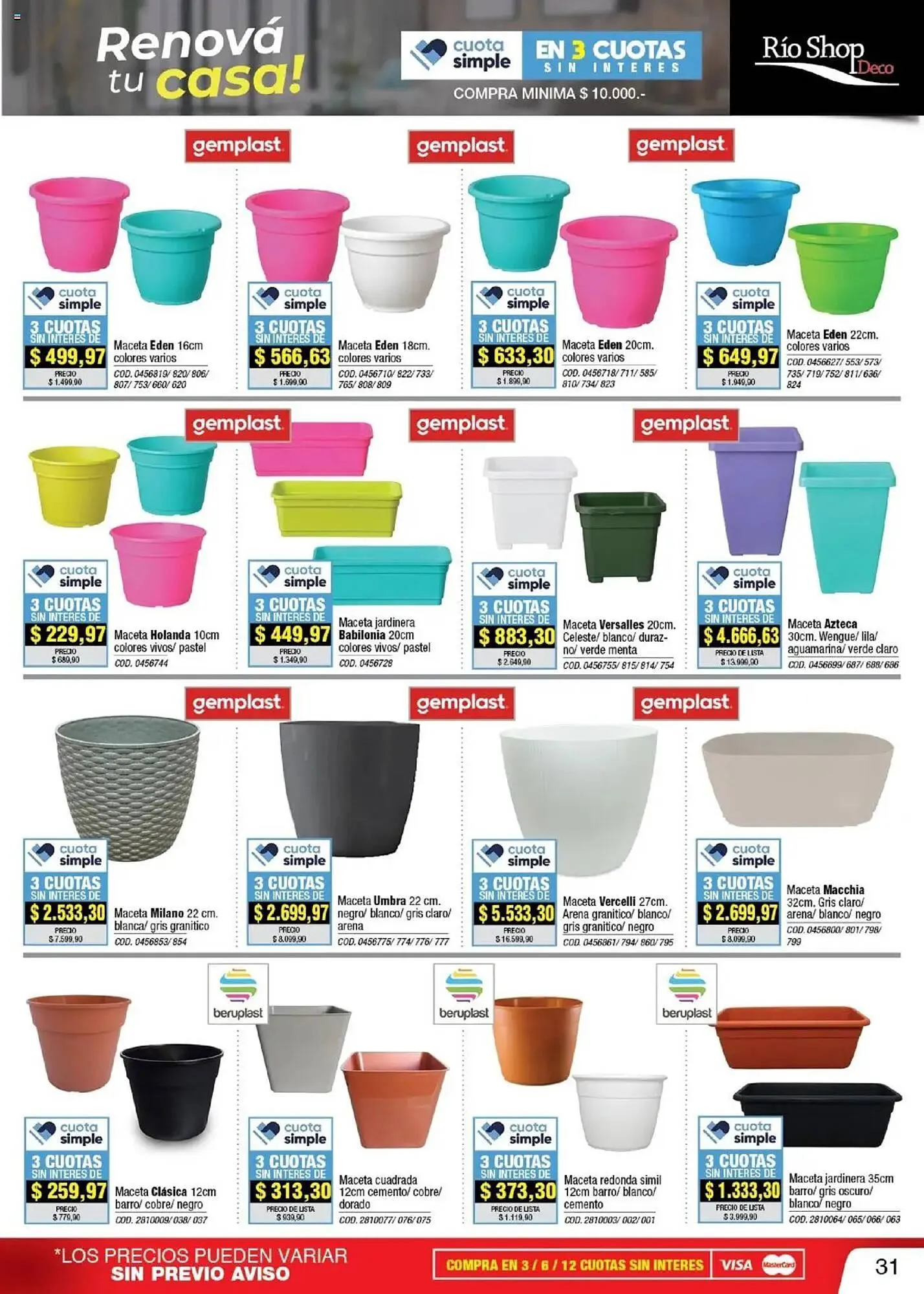 Ofertas de Catálogo Rio Shop Deco 20 de marzo al 30 de abril 2025 - Página 31 del catálogo