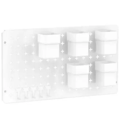 Panel de pared metálico blanco 11 piezas