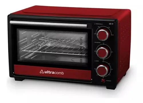 Horno de mesa eléctrico Ultracomb UC-17 17L rojo/negro 220V