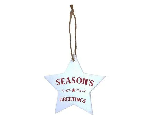 Colgante de árbol Estrellas Cotidiana blanca 10 cm