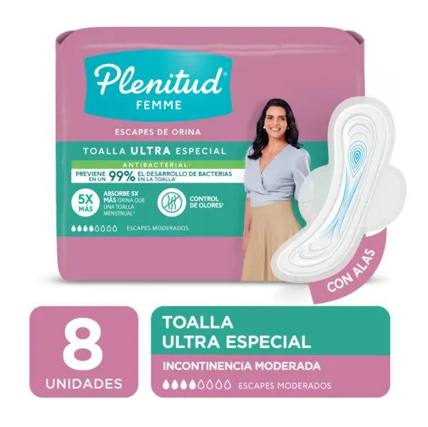 30242510 Plenitud Femme Toalla Ultra C/alas X8u.