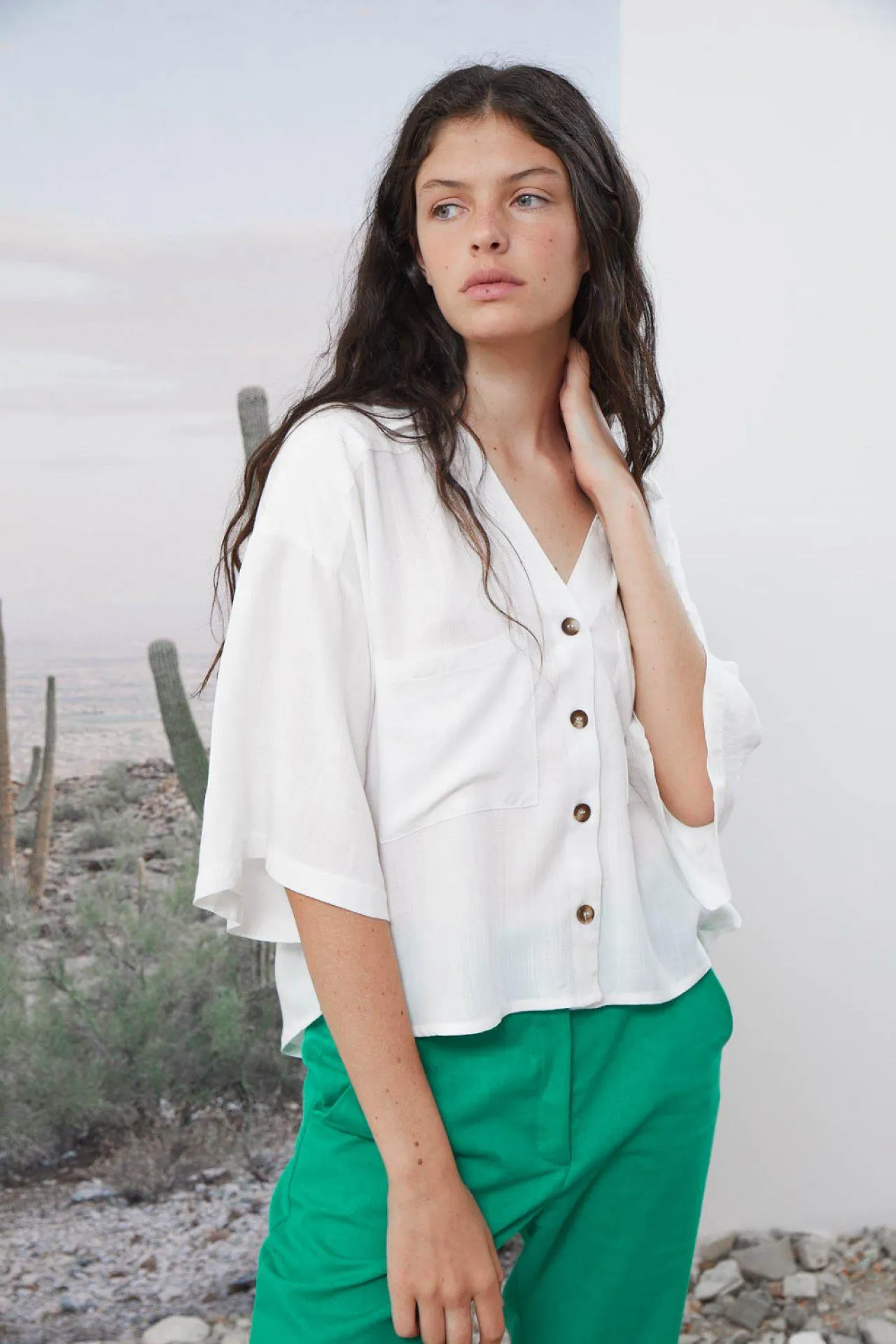 Camisa Cactus Blanca
