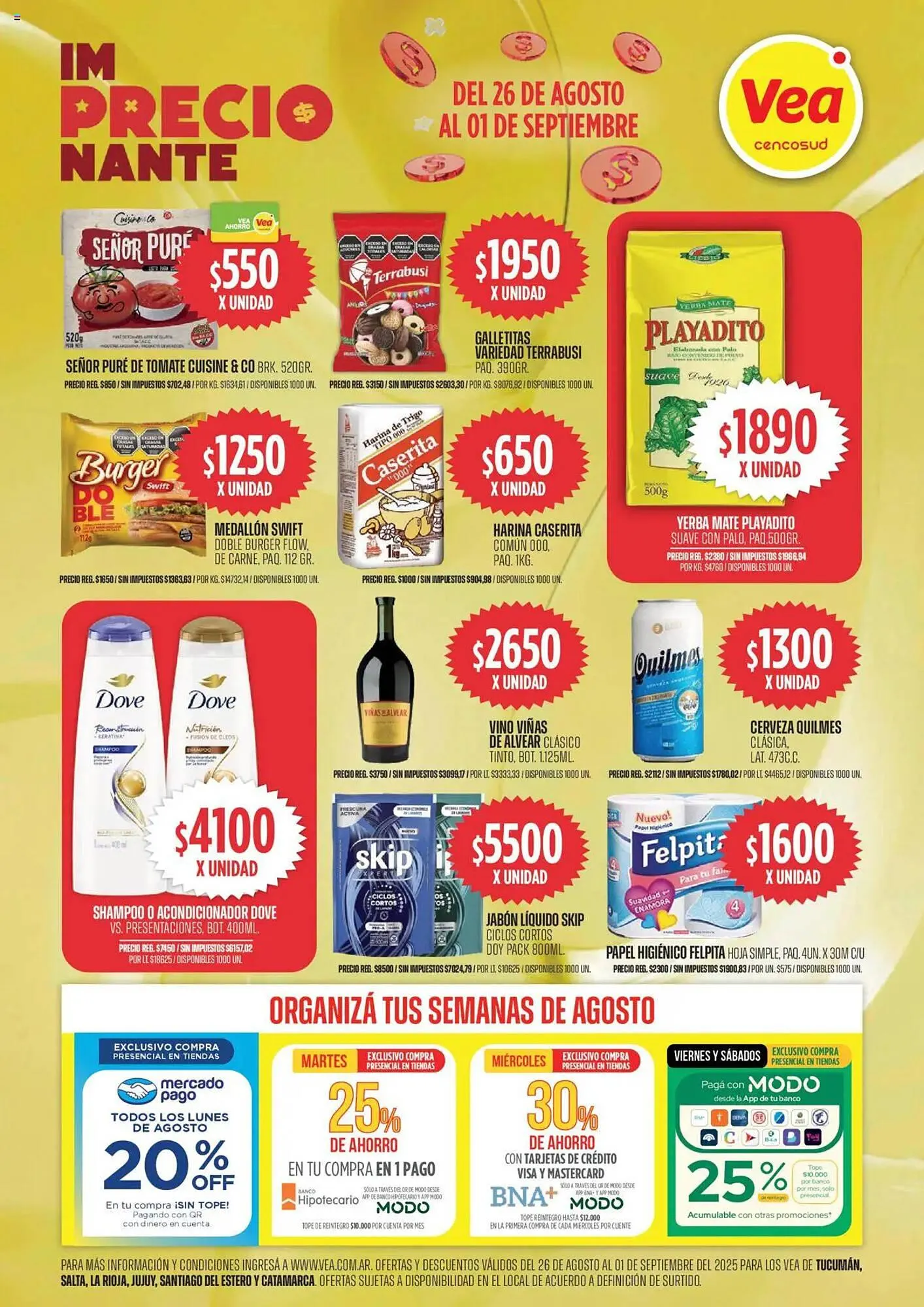 Ofertas de Catálogo Supermercados Vea 26 de agosto al 1 de septiembre 2025 - Página 1 del catálogo