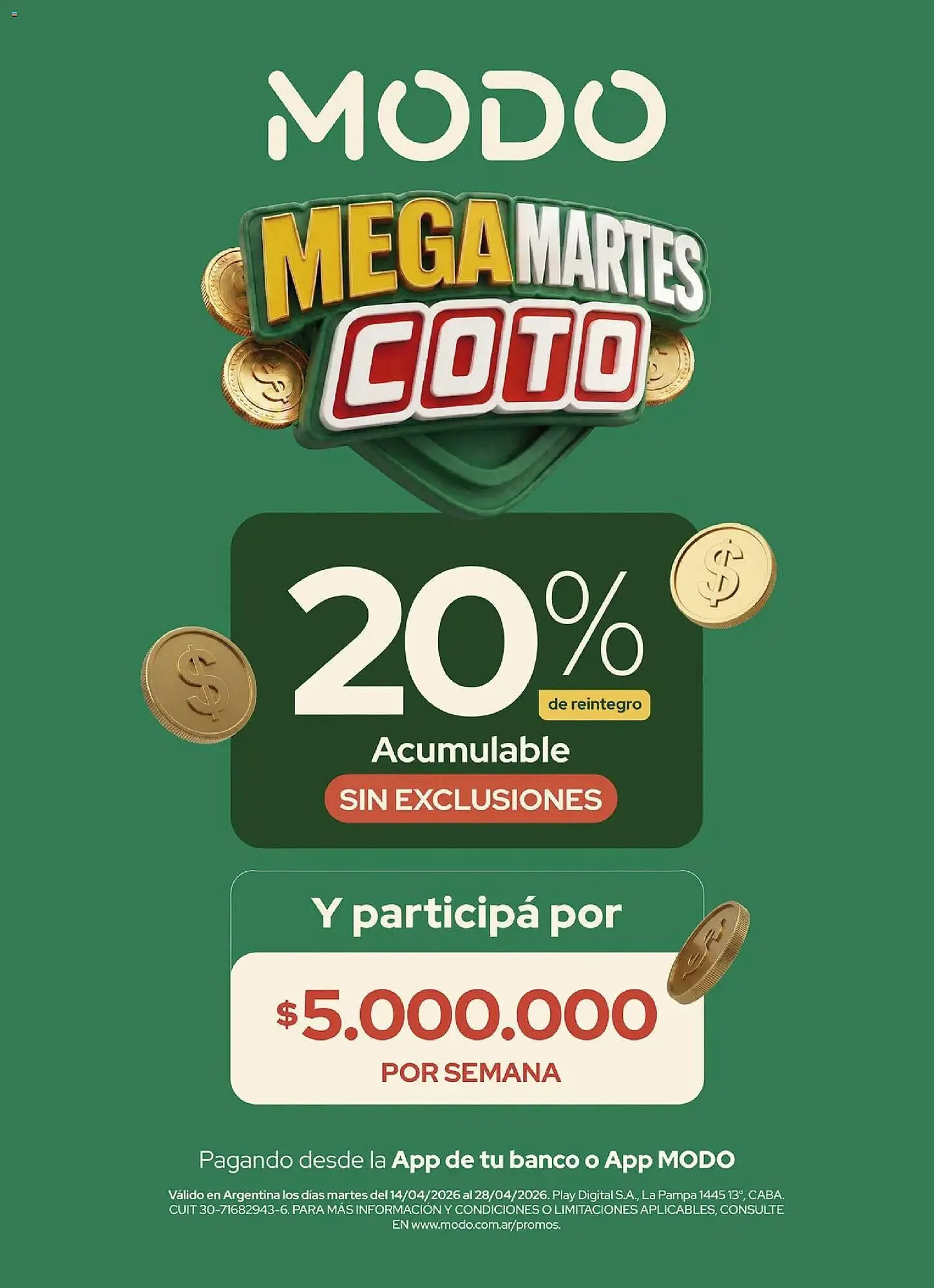 Ofertas de Catálogo Coto 14 de abril al 28 de abril 2026 - Página 1 del catálogo