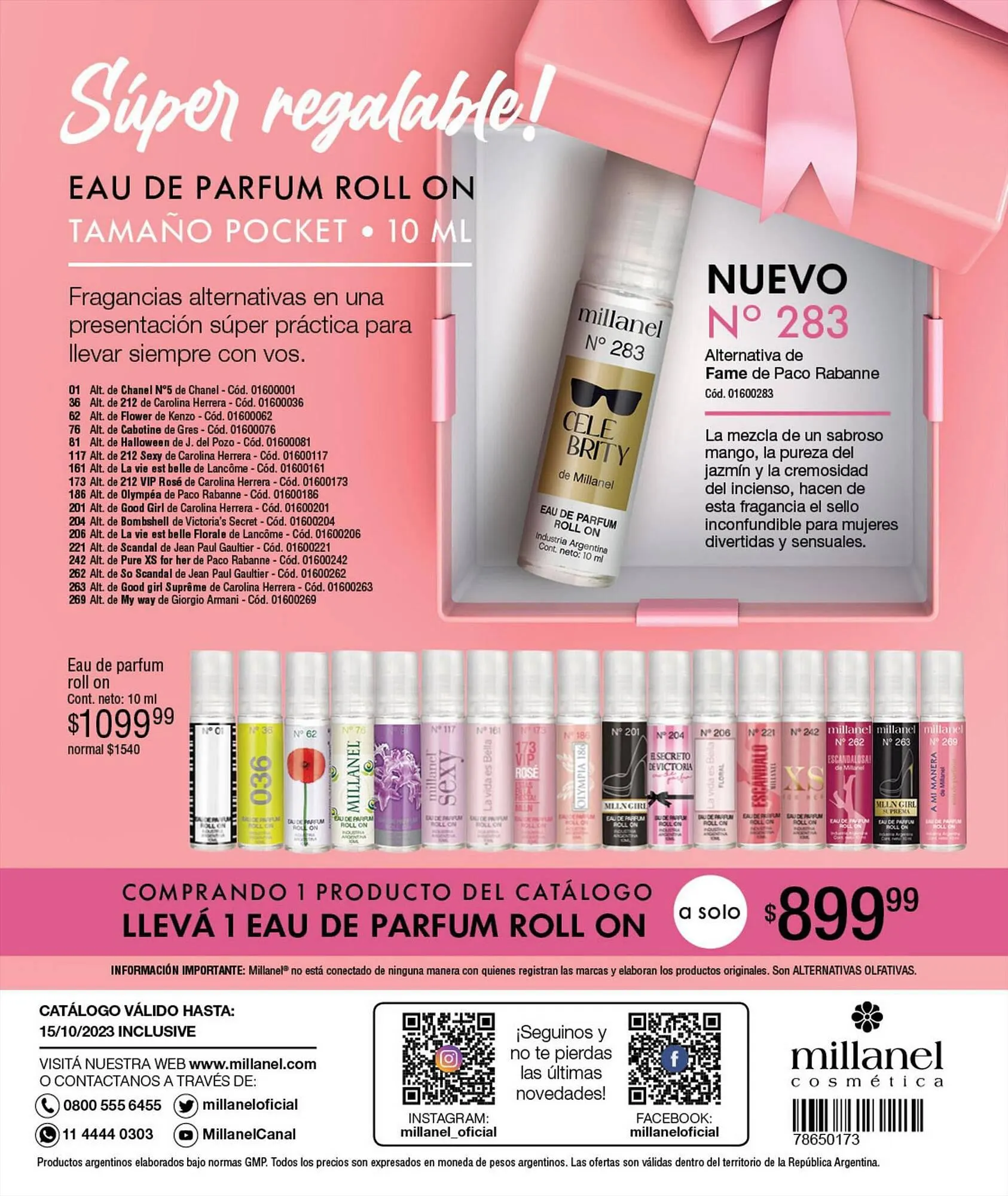 Ofertas de Catálogo Millanel Cosmética 18 de septiembre al 15 de octubre 2023 - Página 196 del catálogo