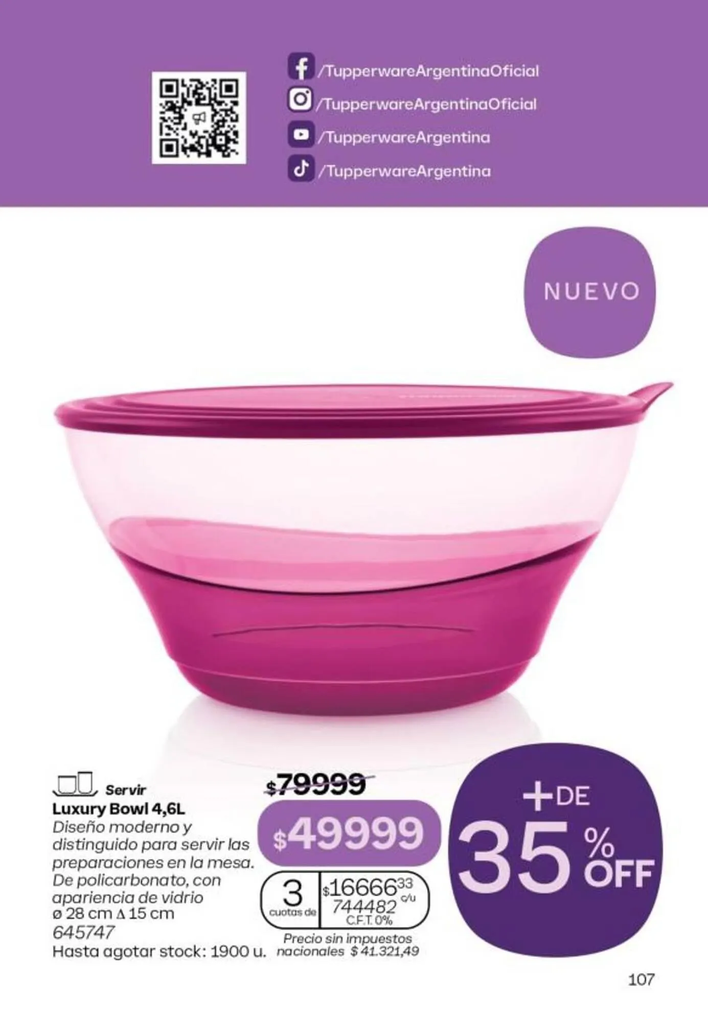 Ofertas de Catálogo Tupperware 10 de mayo al 31 de mayo 2025 - Página 108 del catálogo