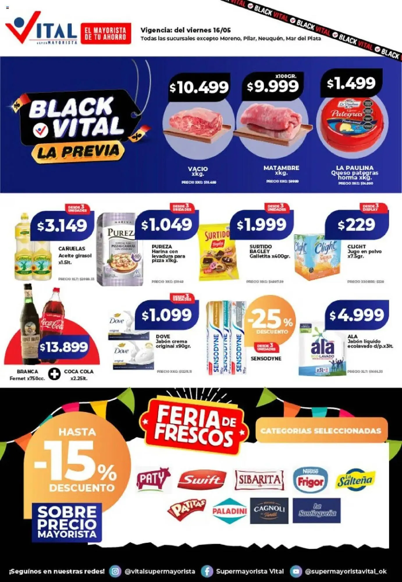 Ofertas de Catálogo Supermayorista Vital 16 de mayo al 17 de mayo 2025 - Página 1 del catálogo