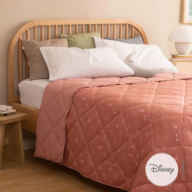 Acolchado Queen Size Reversible Magia Mickey