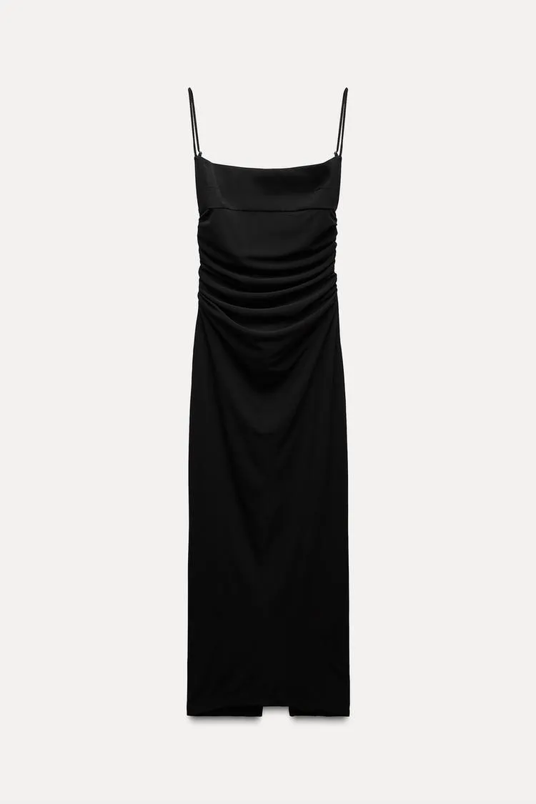 VESTIDO MIDI FRUNCES