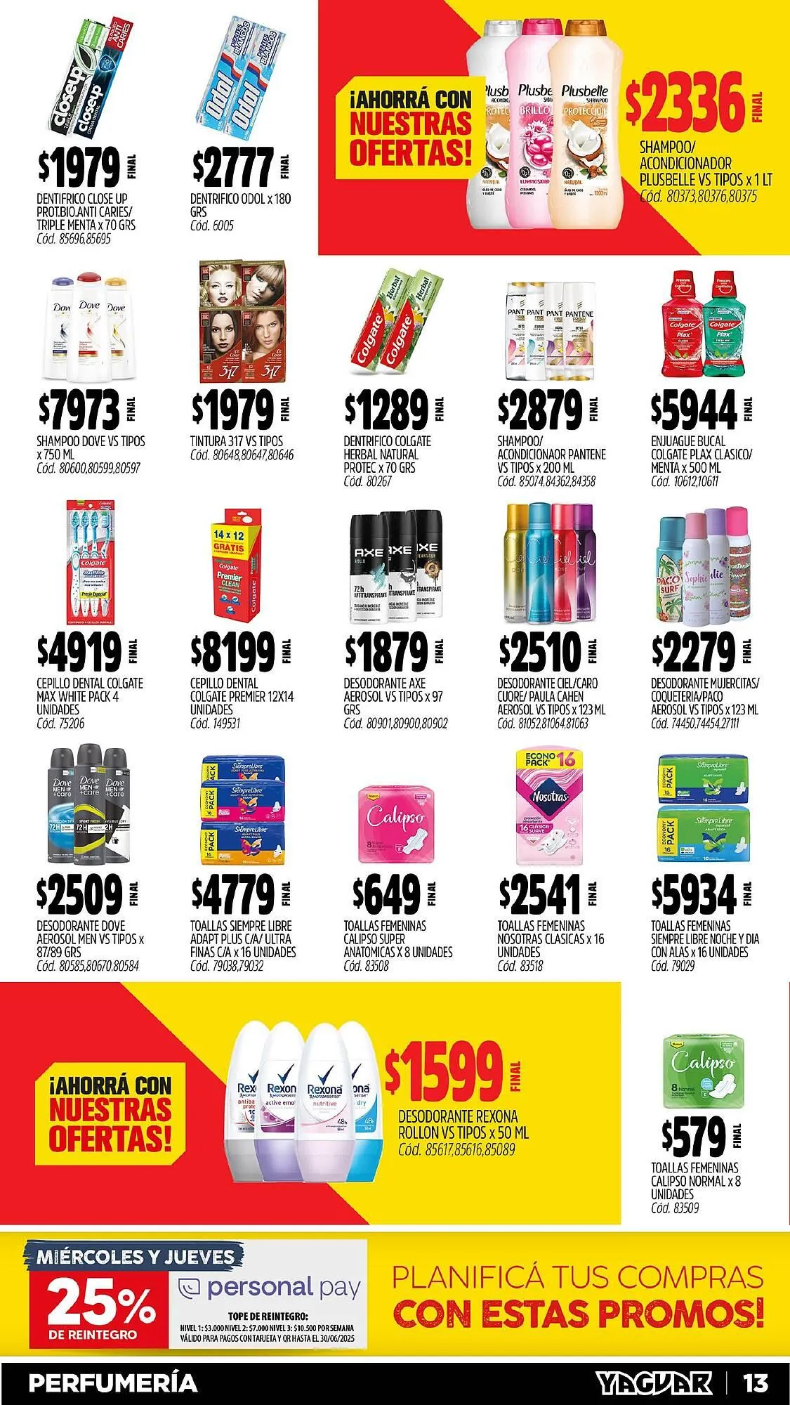 Ofertas de Catálogo Supermercados Yaguar 31 de marzo al 6 de abril 2025 - Página 13 del catálogo