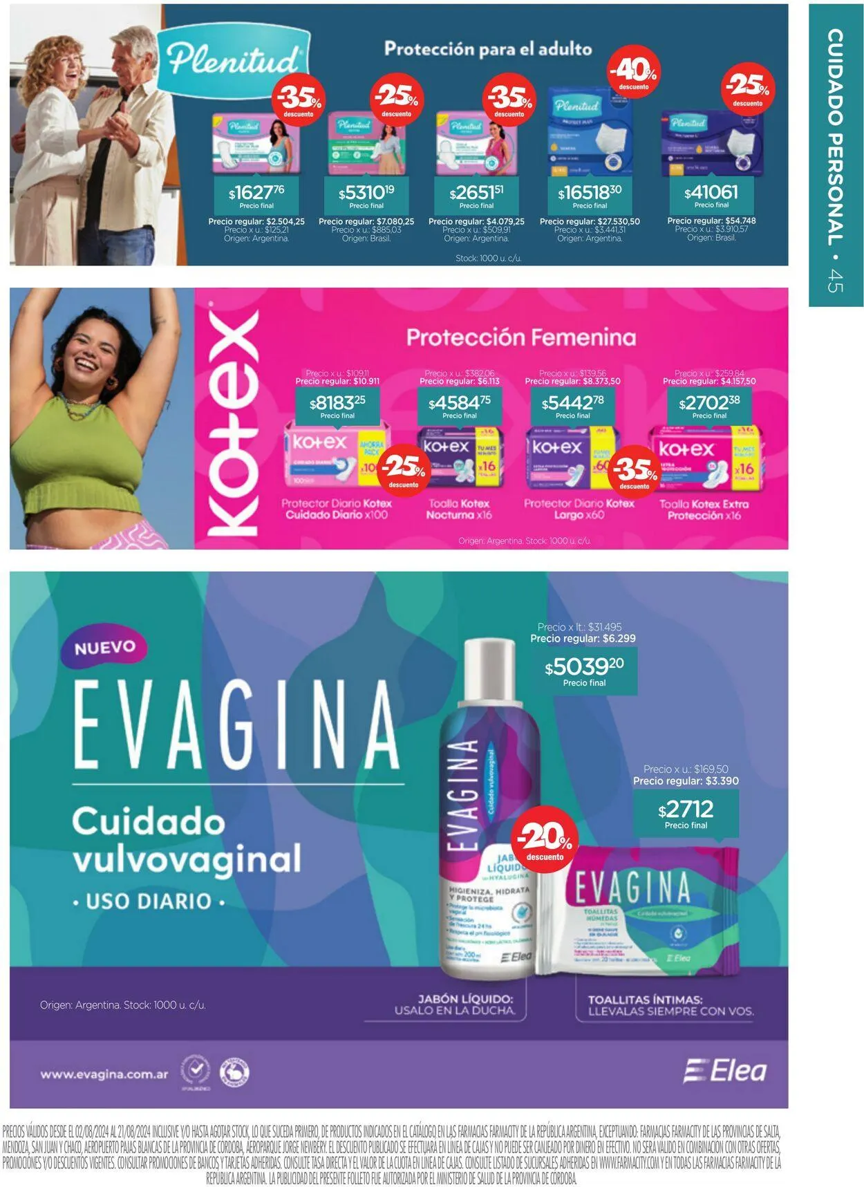 Ofertas de Farmacity 1 de agosto al 31 de agosto 2024 - Página 45 del catálogo