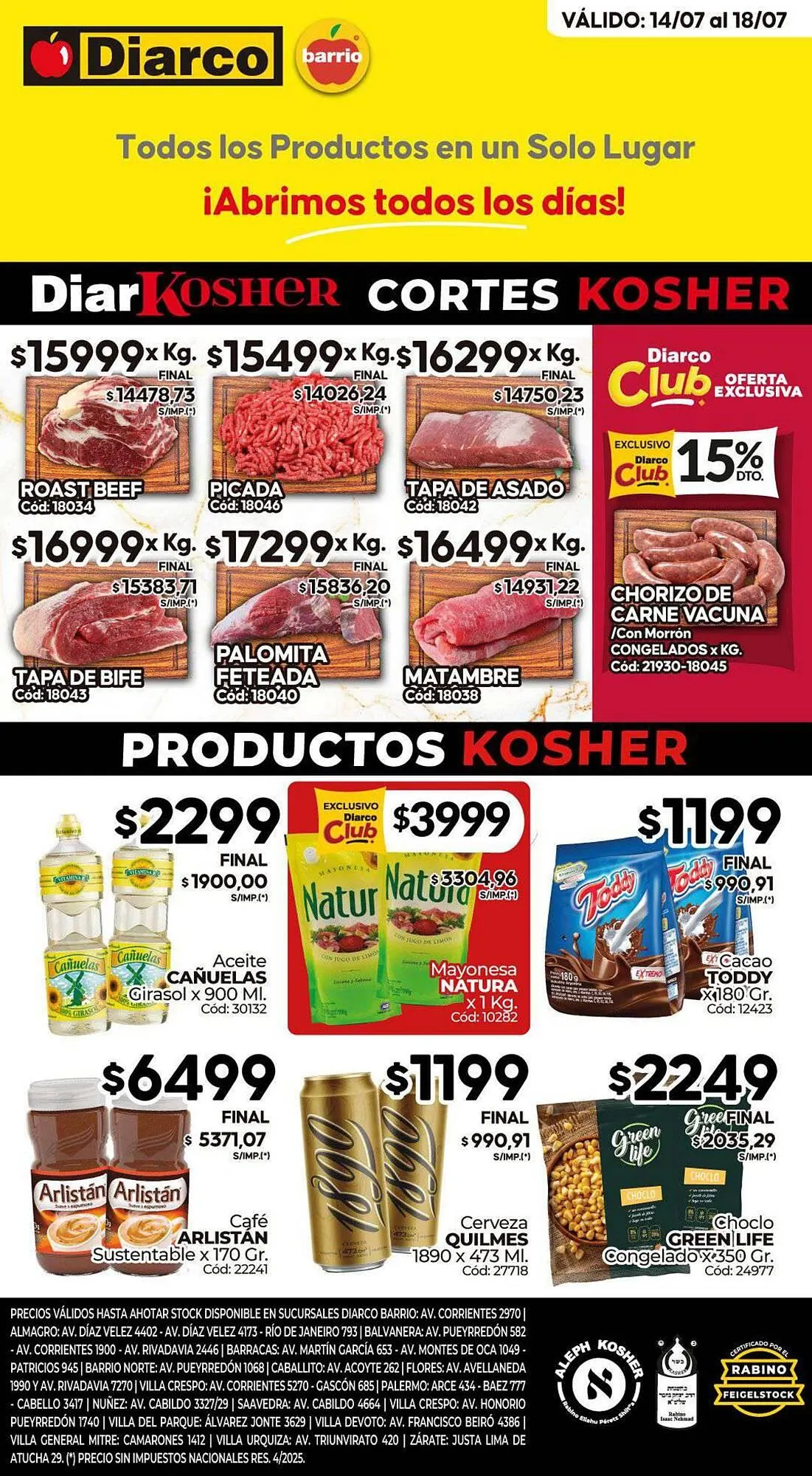 Ofertas de Catálogo Diarco 14 de julio al 18 de julio 2025 - Página 1 del catálogo