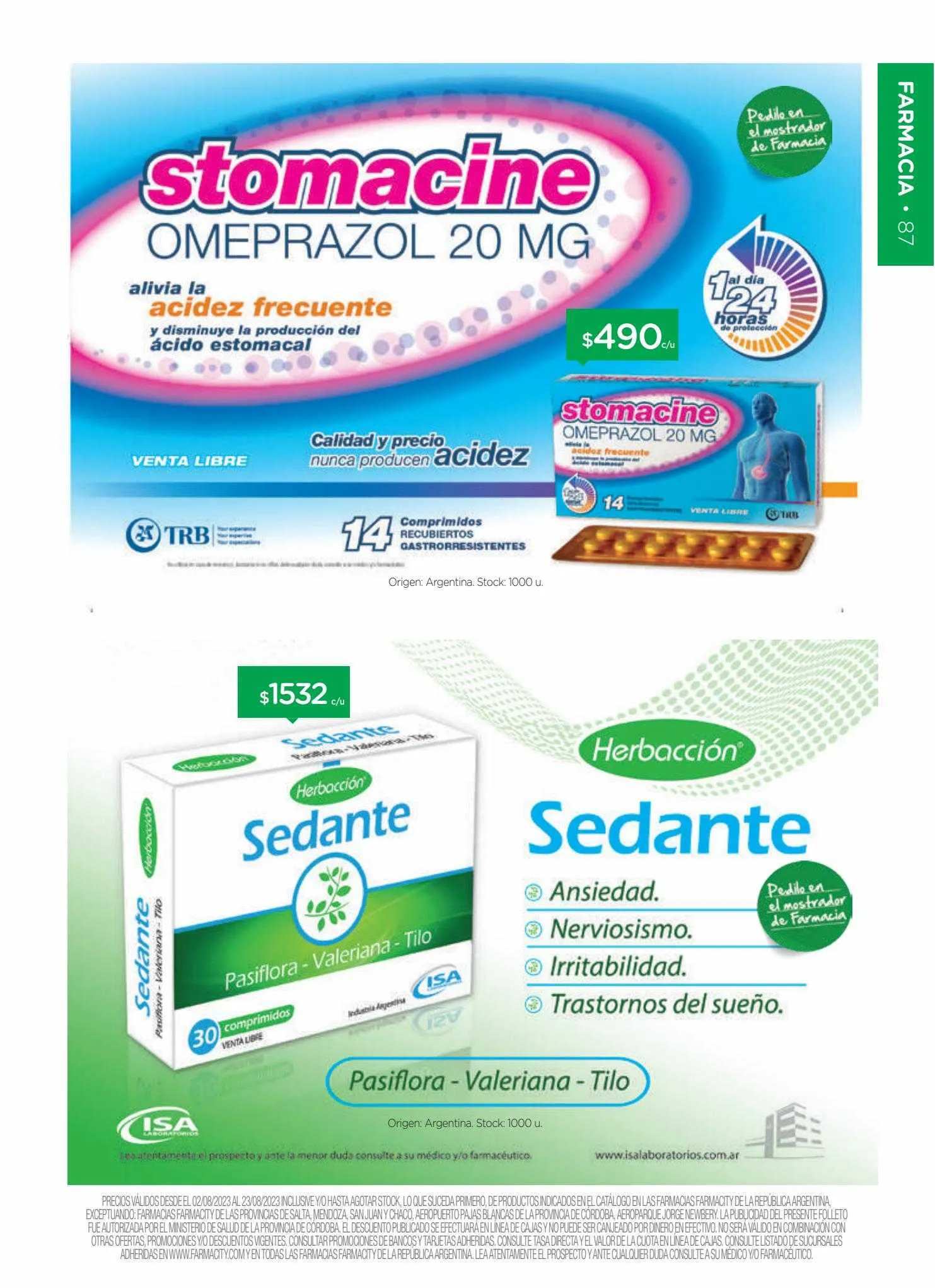 Ofertas de Catálogo Farmacity 1 de junio al 30 de septiembre 2023 - Página 87 del catálogo