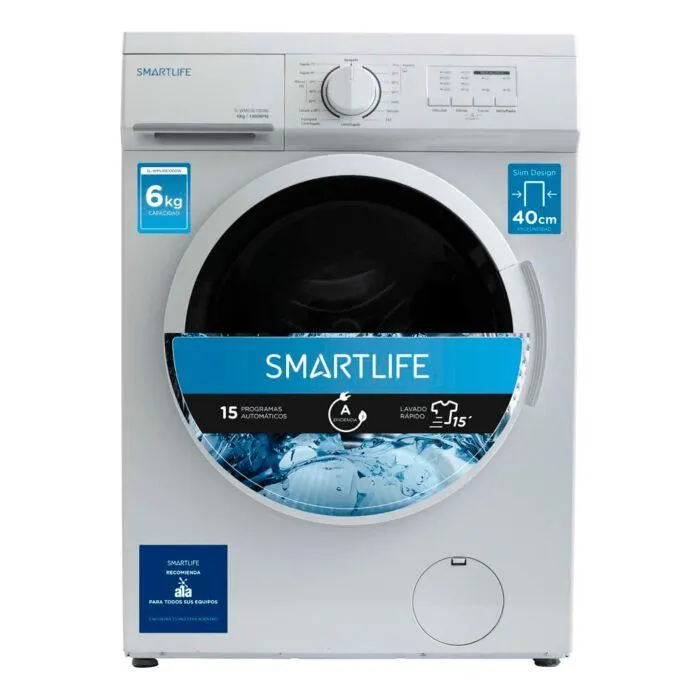Lavarropas SMARTLIFE WMU061000W 6Kg 1000