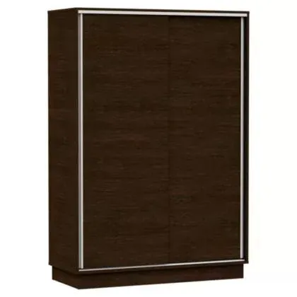 Placard 2 puertas con 3 cajones wengue 135 x 200 x 55 cm