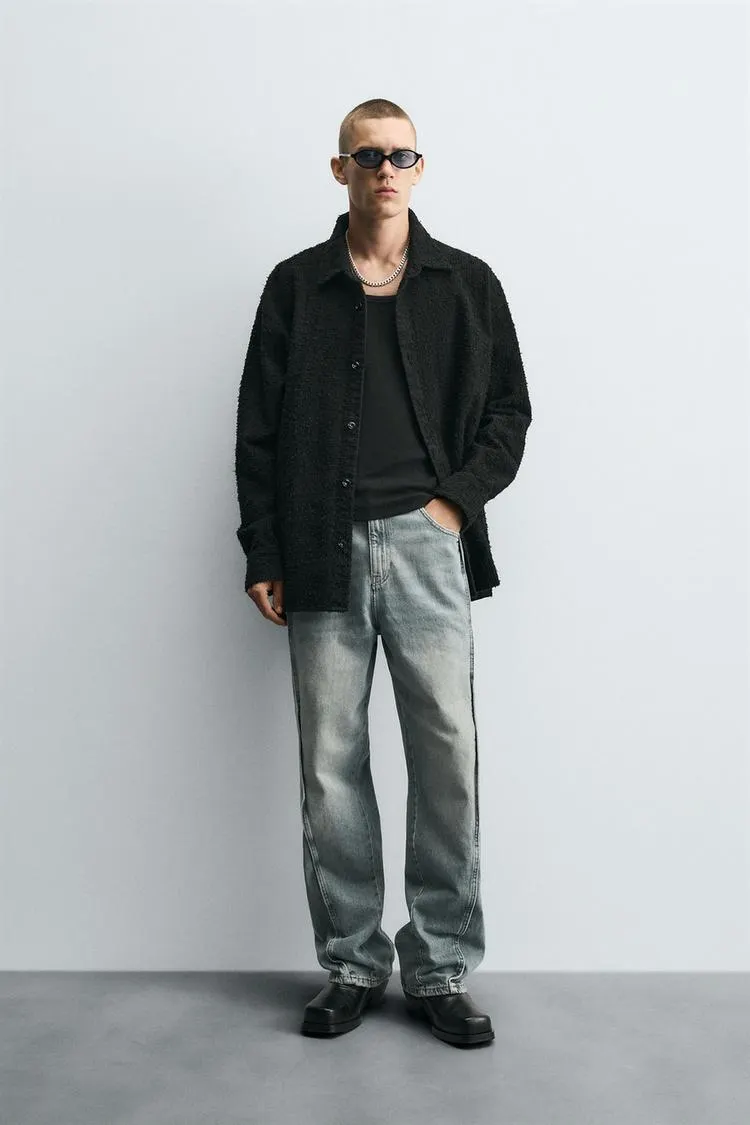CAMISA DENIM TEXTURA IRREGULAR