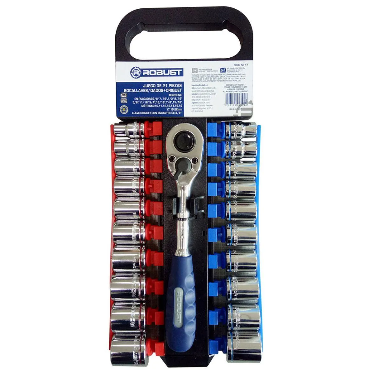 Juego de Tubos 3/8" 21 Piezas + Llave Crichet Robust