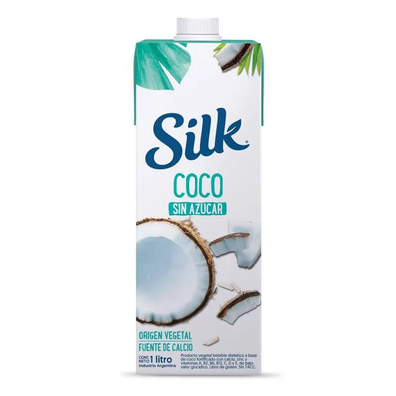 Producto Vegetal Bebible a base de Coco sin Azúcar Silk x 1 Lt.