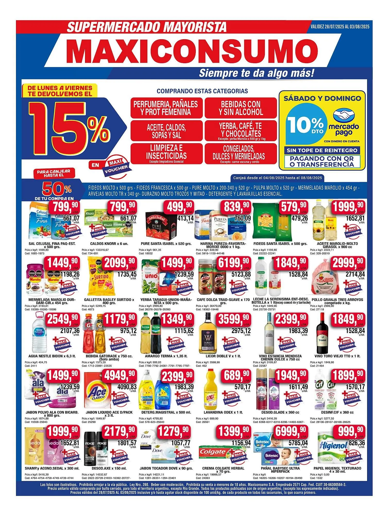 Ofertas de Catálogo Maxiconsumo 28 de julio al 4 de agosto 2025 - Página 1 del catálogo