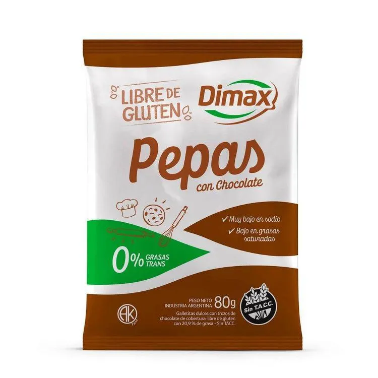 Pepas De Chocolate Dimax