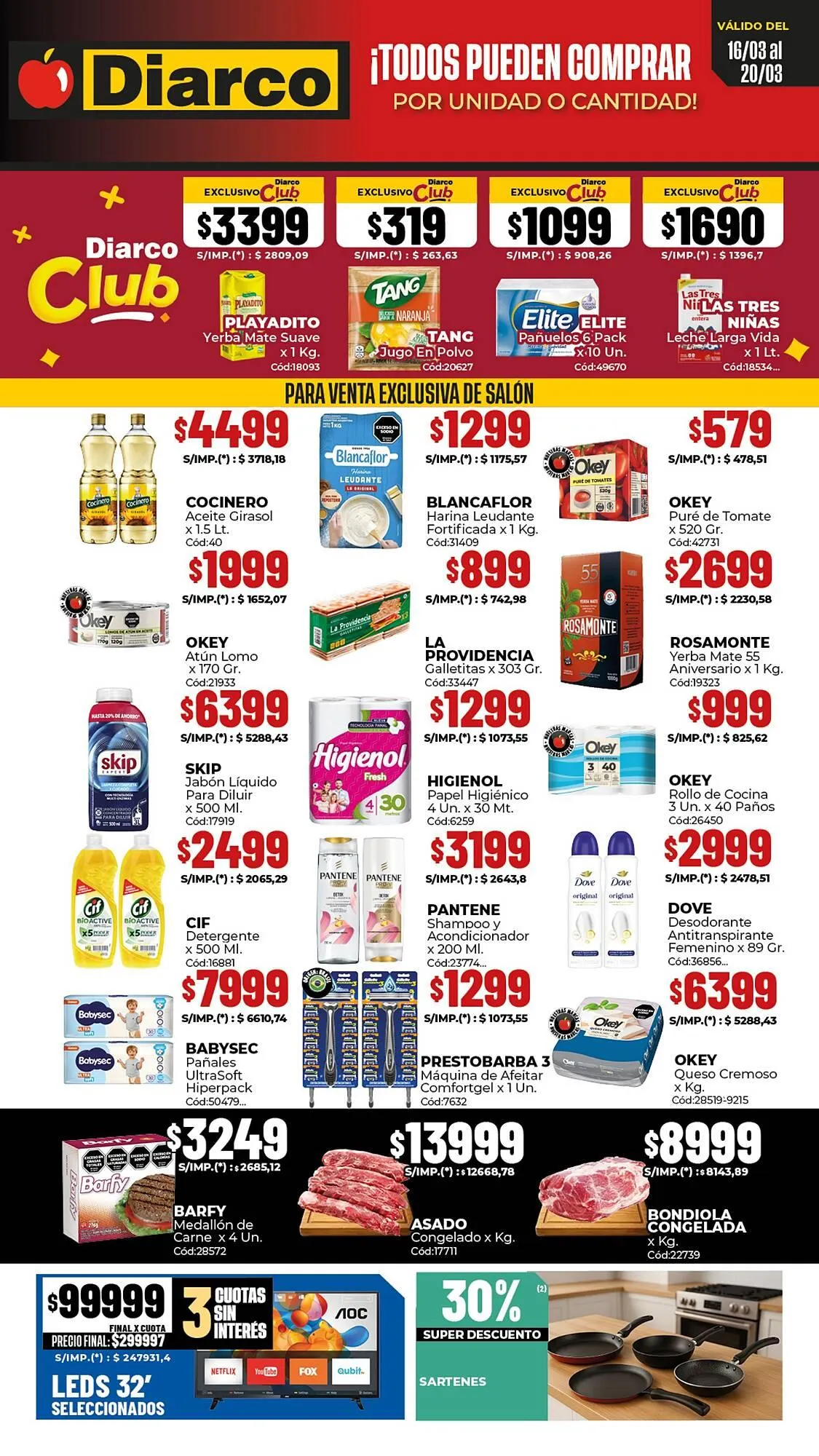 Ofertas de Catálogo Diarco 16 de marzo al 20 de marzo 2026 - Página 1 del catálogo