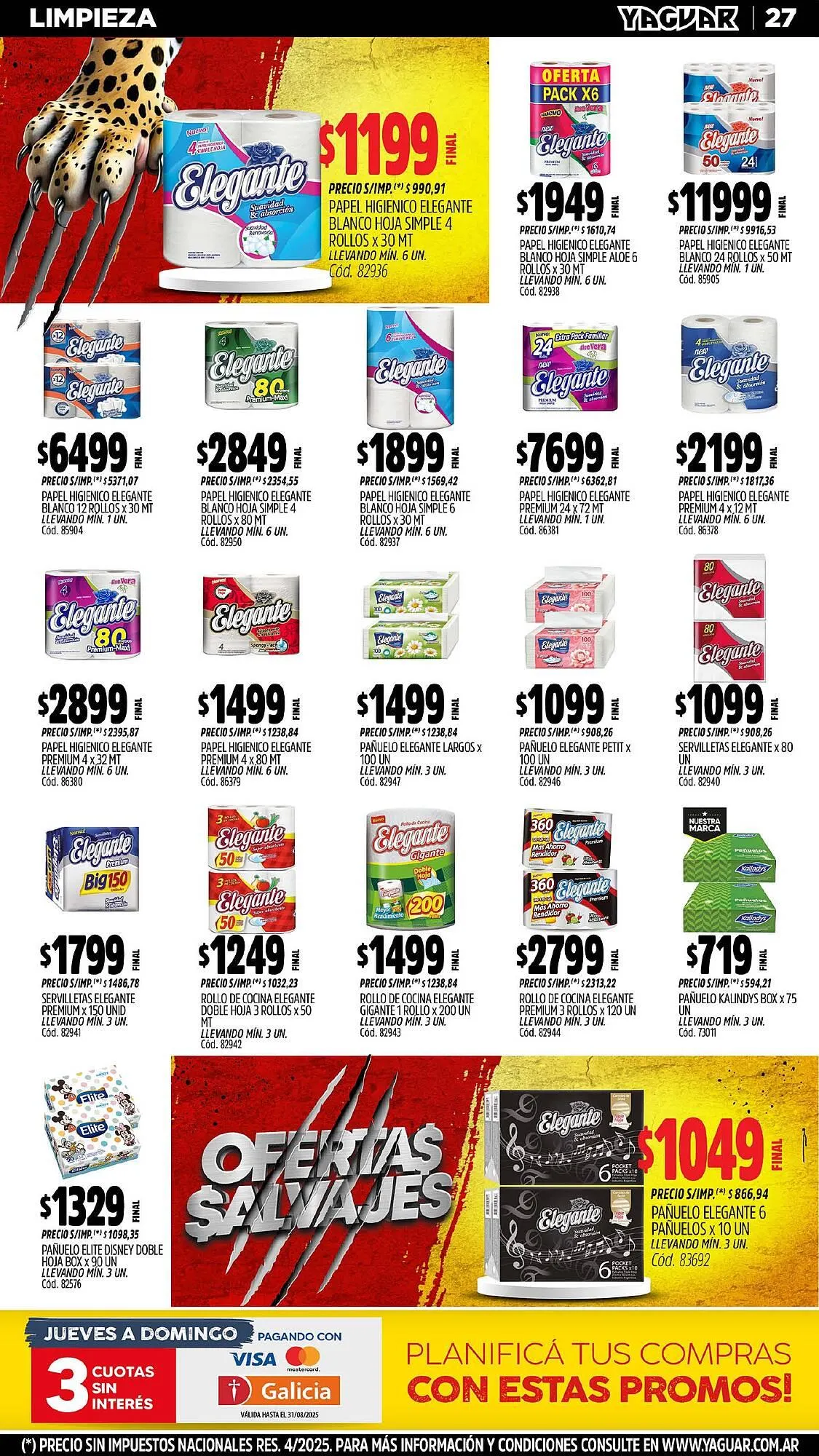 Ofertas de Catálogo Supermercados Yaguar 11 de agosto al 18 de agosto 2025 - Página 15 del catálogo