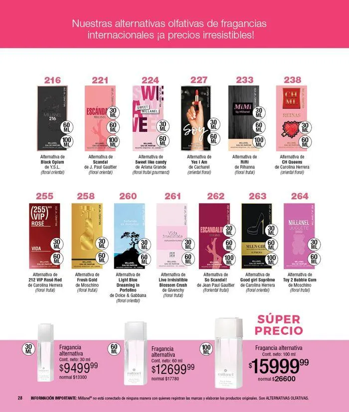 Ofertas de Catálogo Millanel Cosmética 23 de septiembre al 20 de octubre 2024 - Página 28 del catálogo