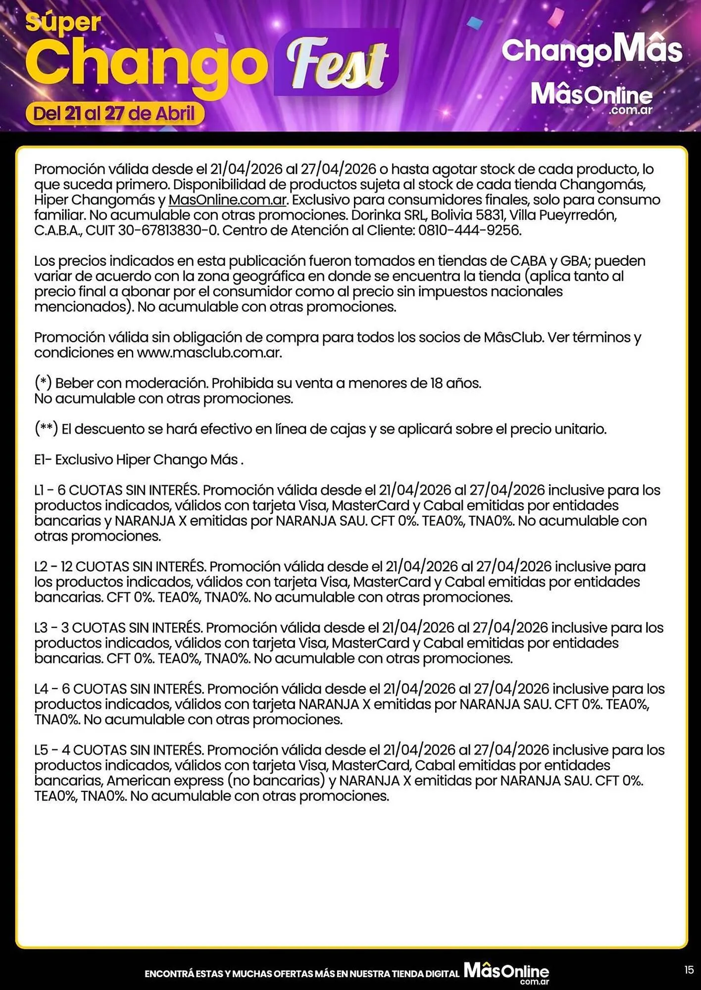 Ofertas de Catálogo Changomas 21 de abril al 27 de abril 2026 - Página 15 del catálogo