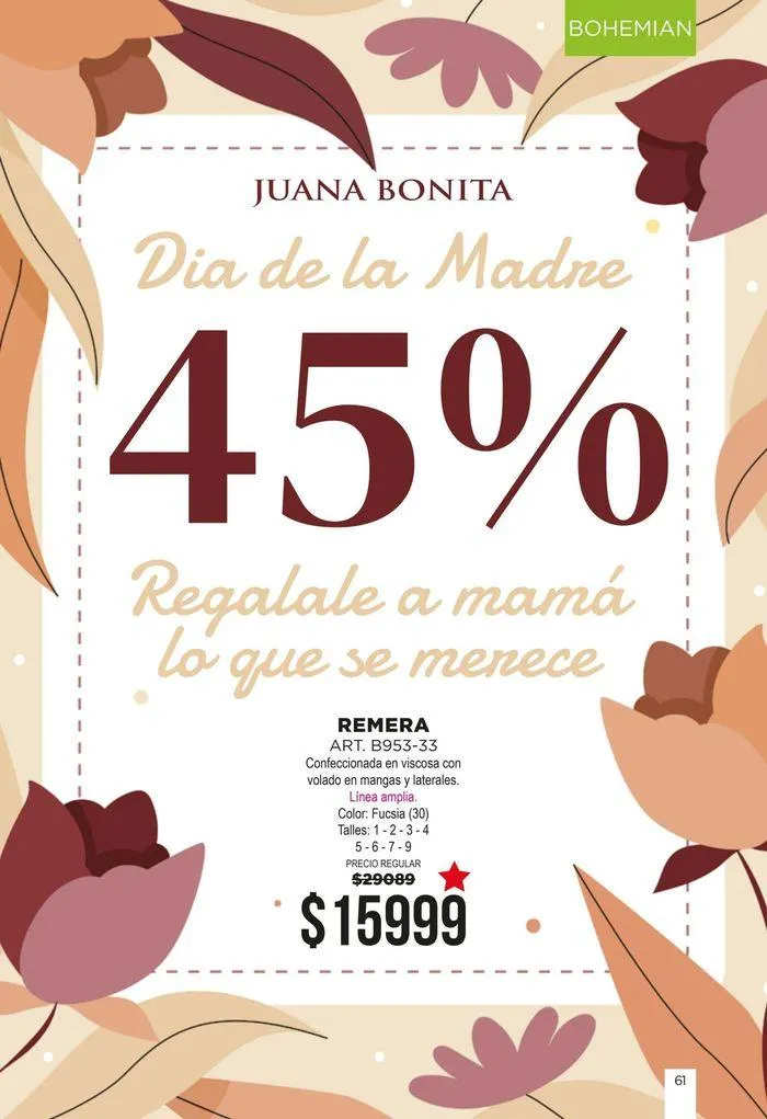 Ofertas de Juana Bonita Catálogo Empresaria 2409 23 de agosto al 6 de septiembre 2024 - Página 131 del catálogo