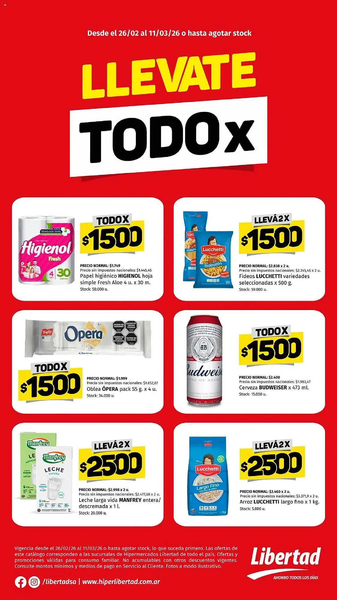 Ofertas de Catálogo Hipermercado Libertad 26 de febrero al 11 de marzo 2026 - Página 1 del catálogo