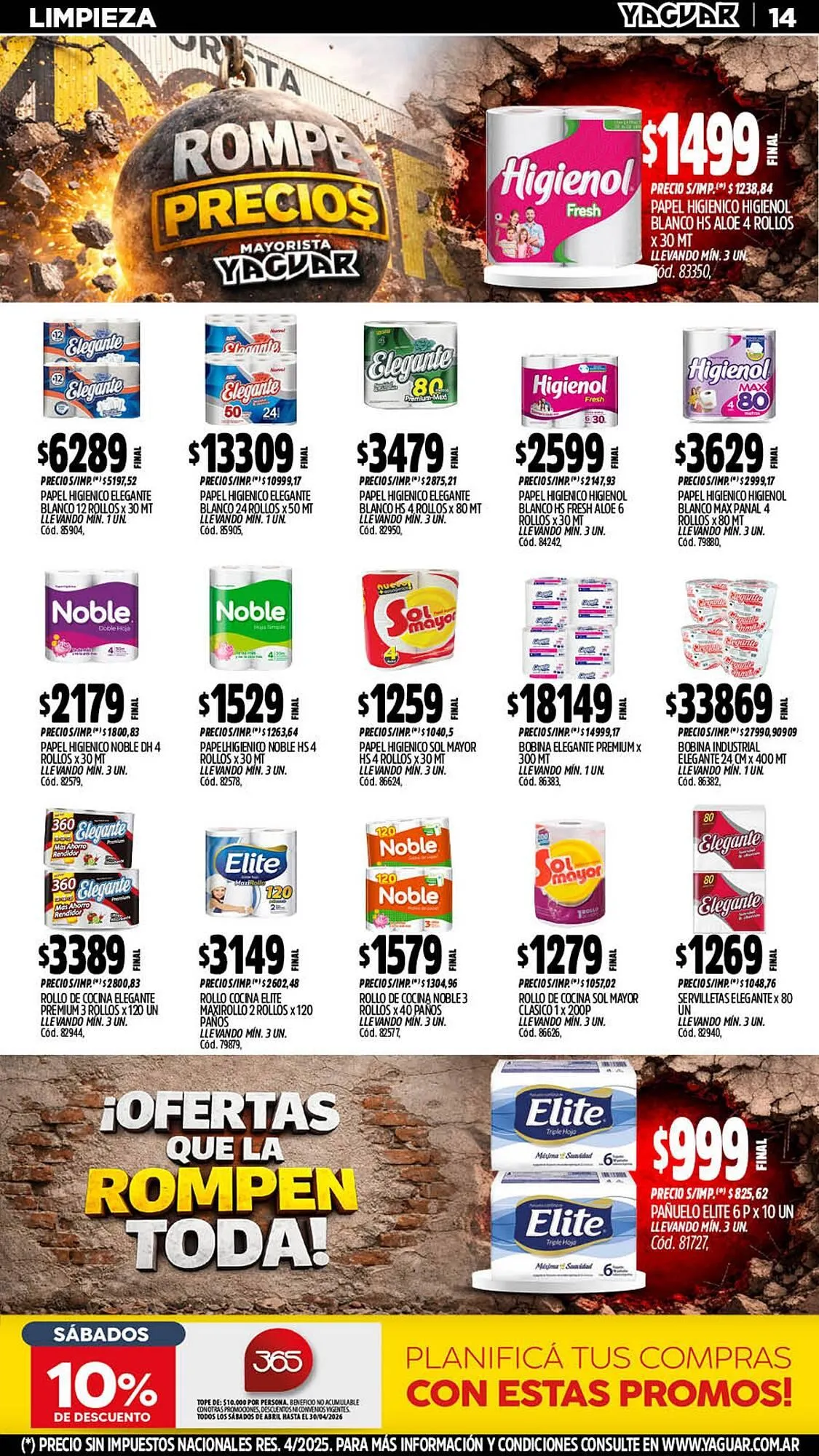 Ofertas de Catálogo Supermercados Yaguar 27 de abril al 3 de mayo 2026 - Página 14 del catálogo