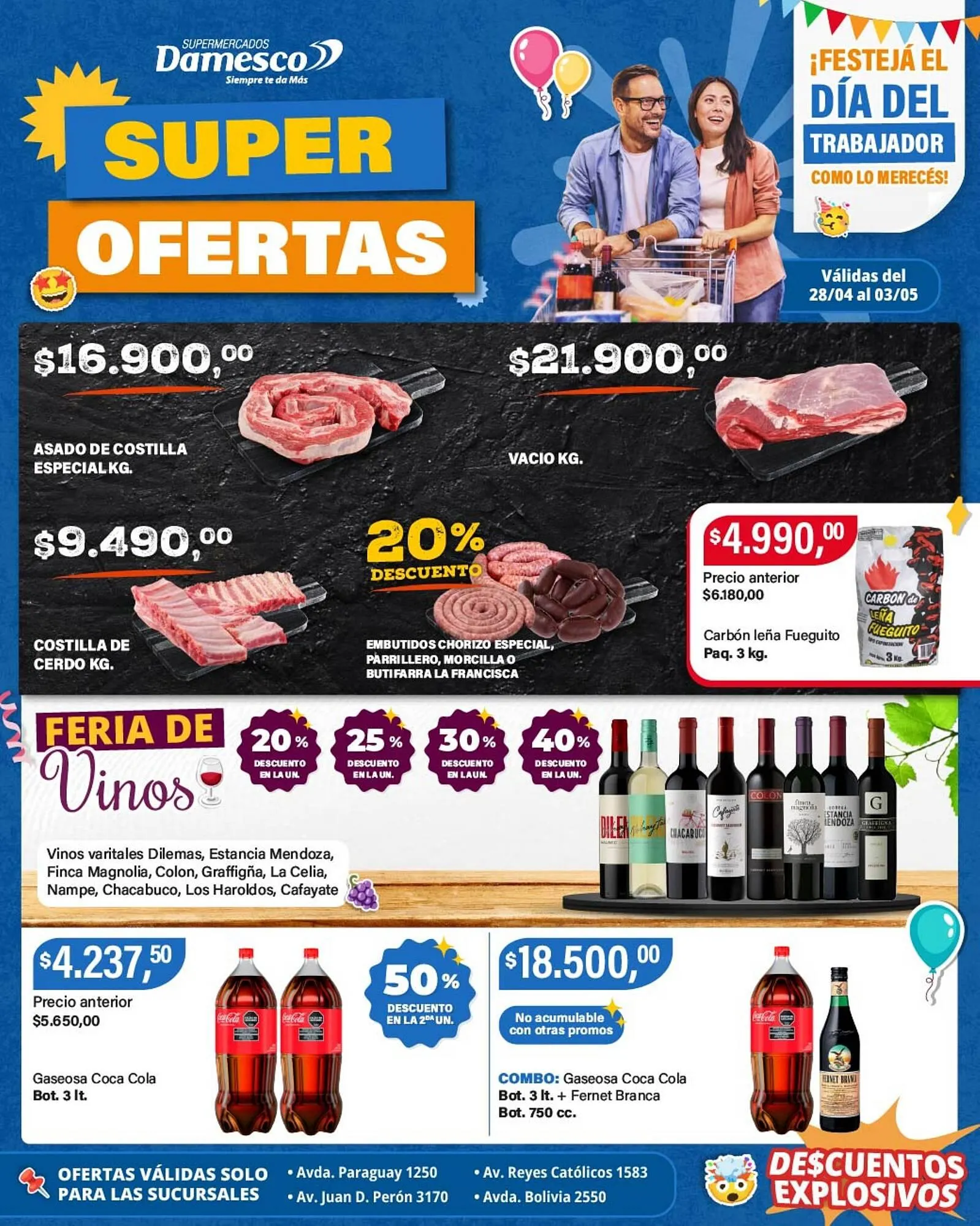 Ofertas de Catálogo Supermercados Damesco 28 de abril al 3 de mayo 2026 - Página 1 del catálogo