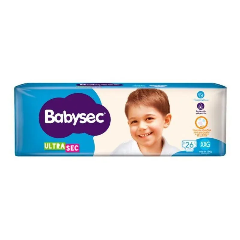 Pañal Ultrasec Xxg Babysec 26 Ud.