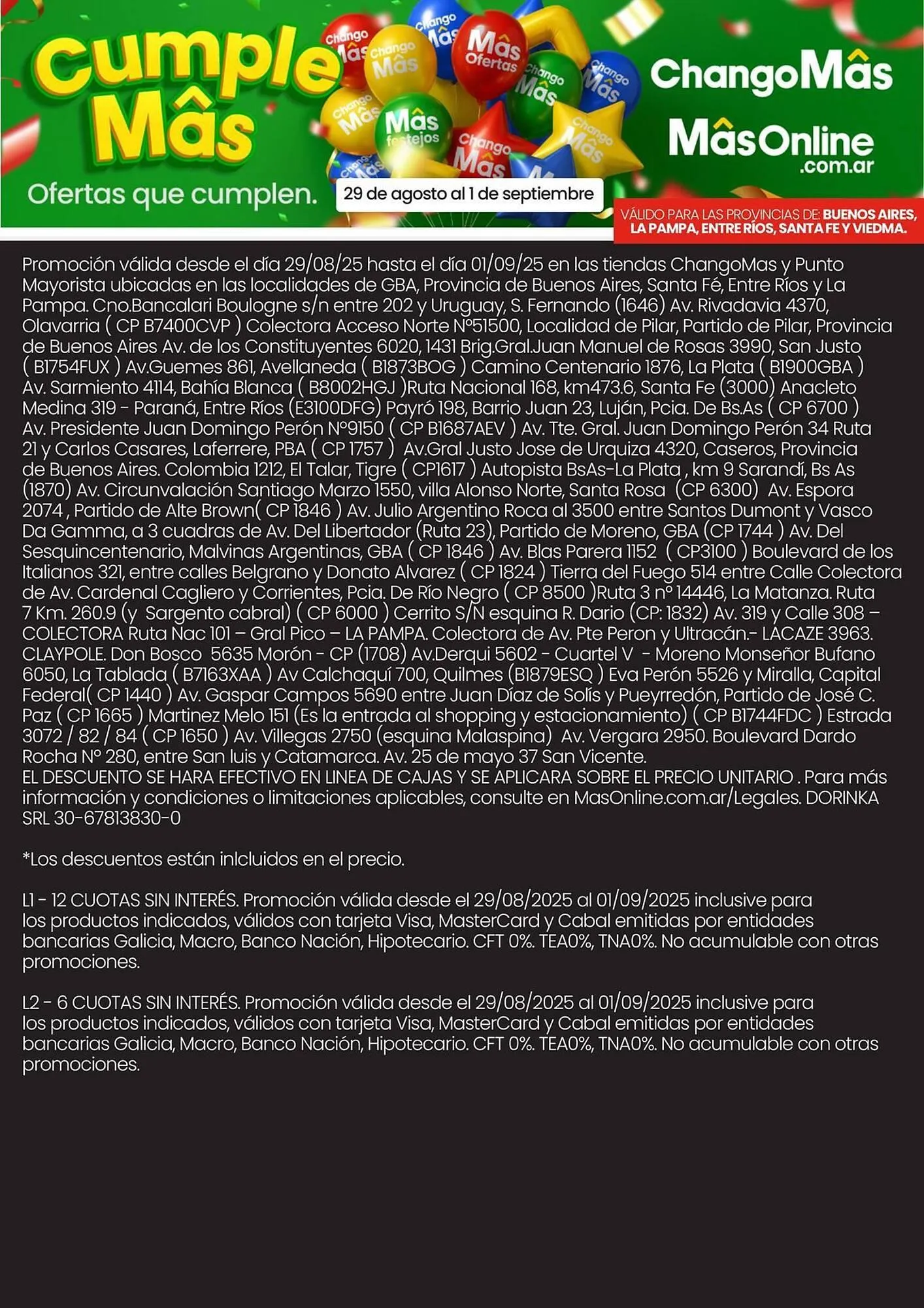 Ofertas de Catálogo Changomas 29 de agosto al 1 de septiembre 2025 - Página 8 del catálogo