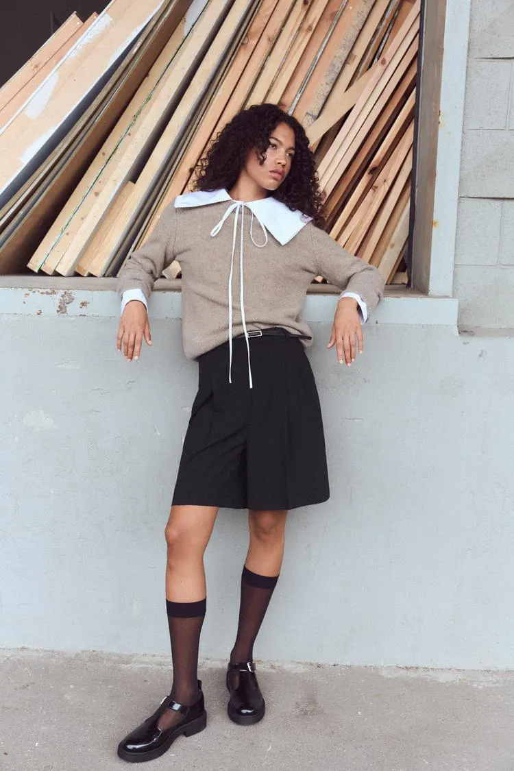 BERMUDA PLIEGUES CINTURÓN